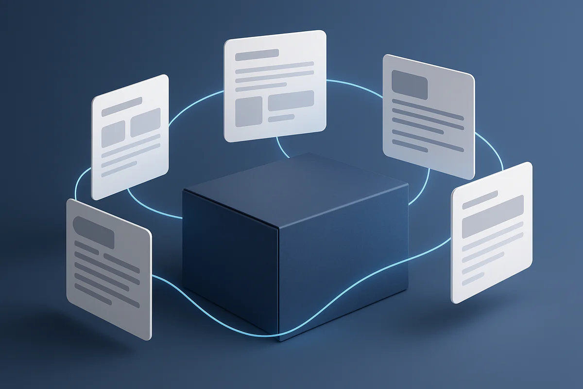 Abstract visualization of marketing data transforming from chaos into structured, clear, and effective sales outputs symbolizing conversion optimization.
