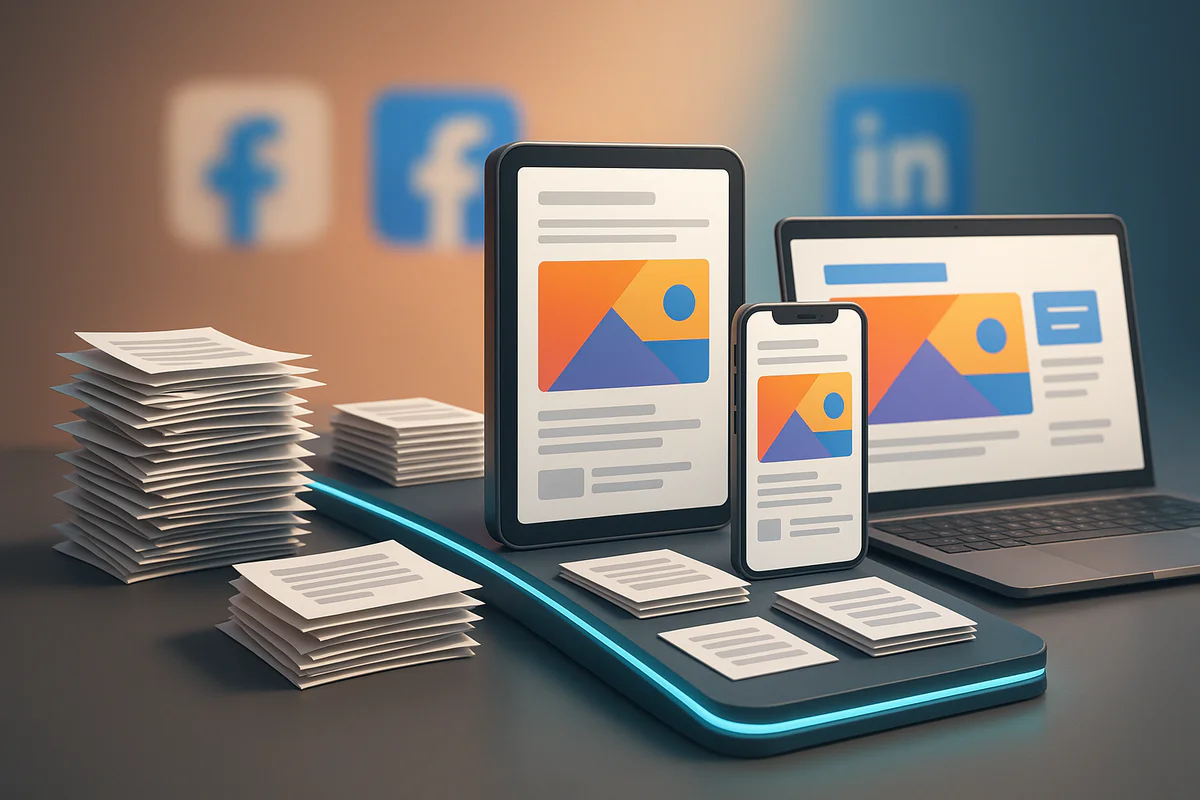 Moderne Werbeanzeige auf Social-Media-Plattformen