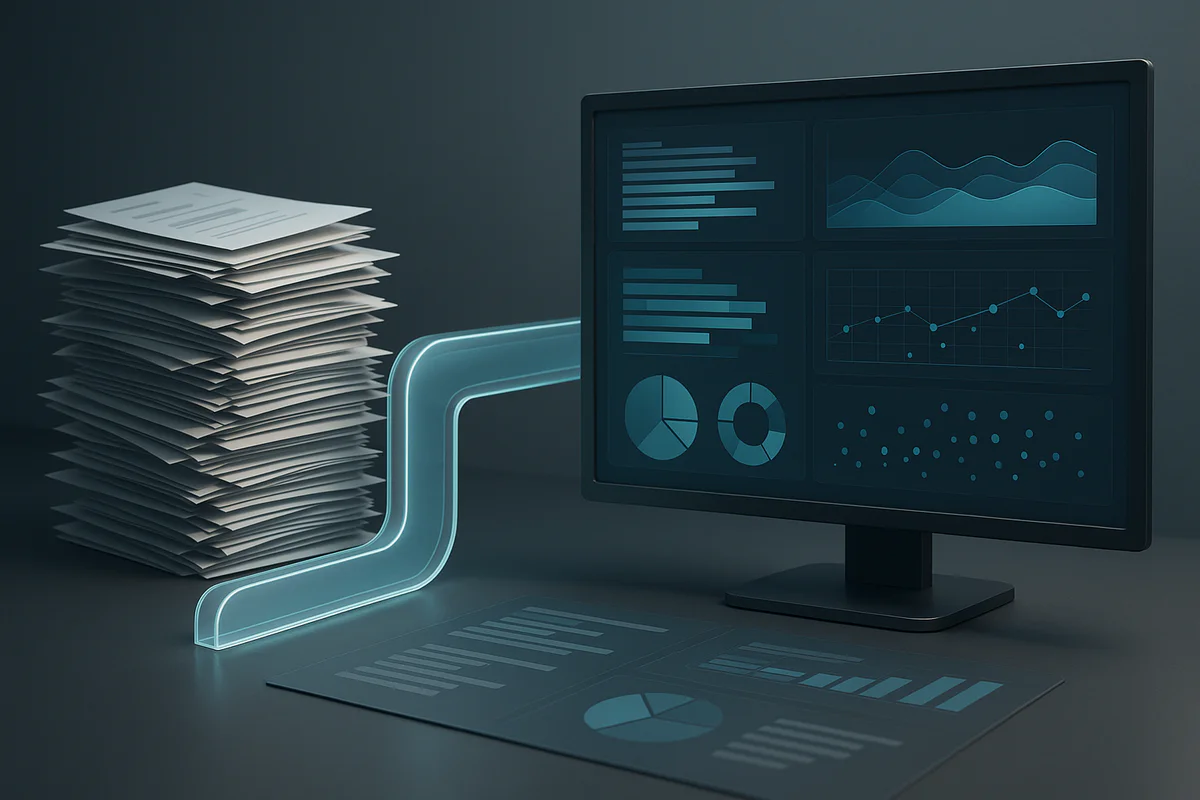 Analytisches Dashboard mit Datenvisualisierungen