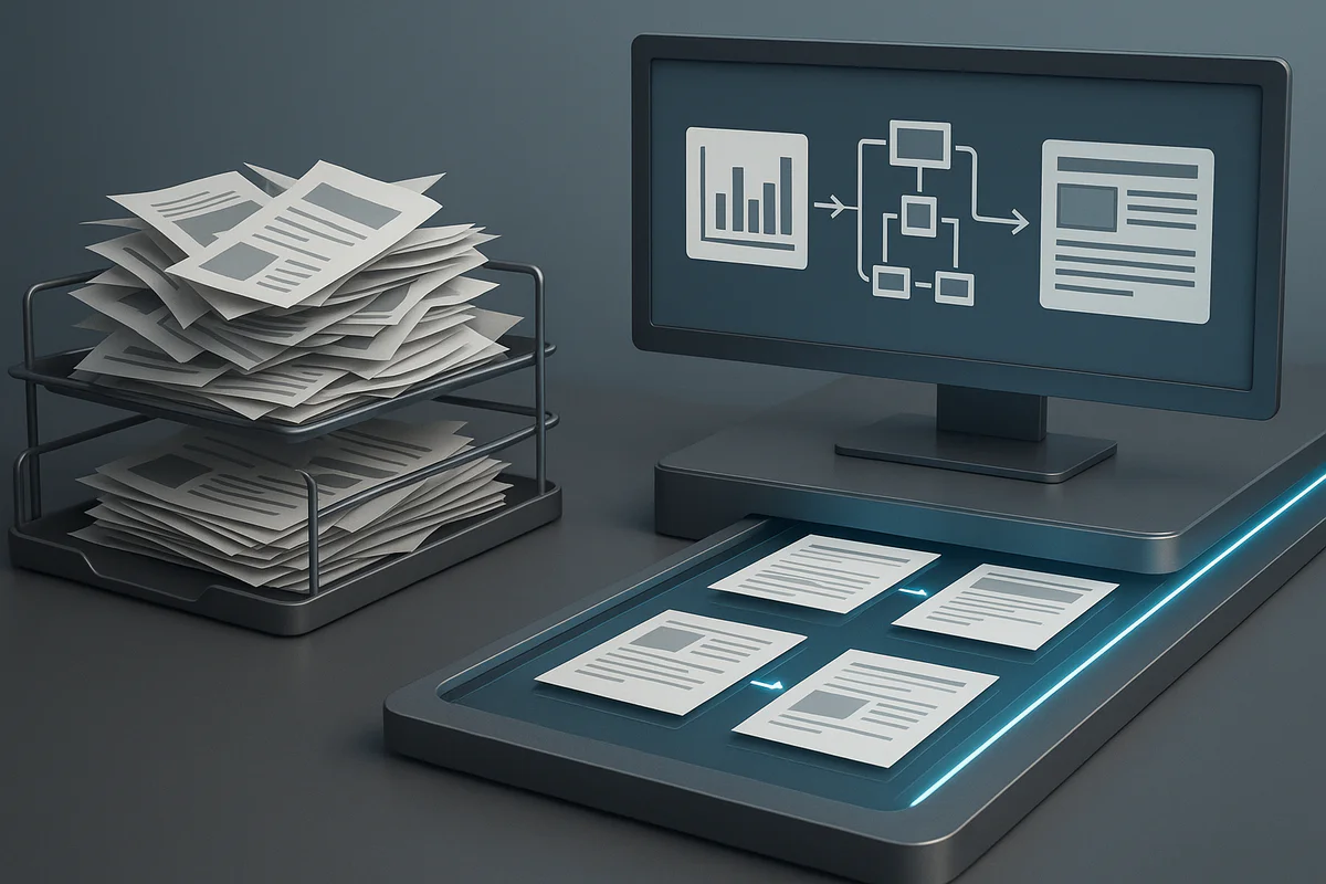 UX-Analyst analysiert Nutzerfluss mit digitalen Diagrammen