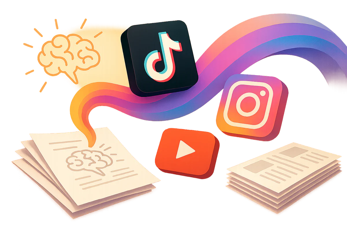 Dynamisches Konzeptbild für Social Media Kurzvideo Hooks